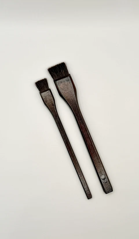 Kobayashi Paste Brushes are handmade in Tokyo with lacquered handles for bookbinding supplies.