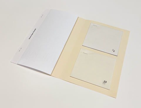 Iwano Sample Book measures 5.5 by 8.5 inches with 3 by 4 inch paper swatches. Version 2