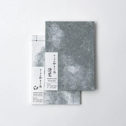Marble Cloud Notebooks by Awagami Factory have a pulp painted marbled cover, part of our Japanese notebooks range. Version 1