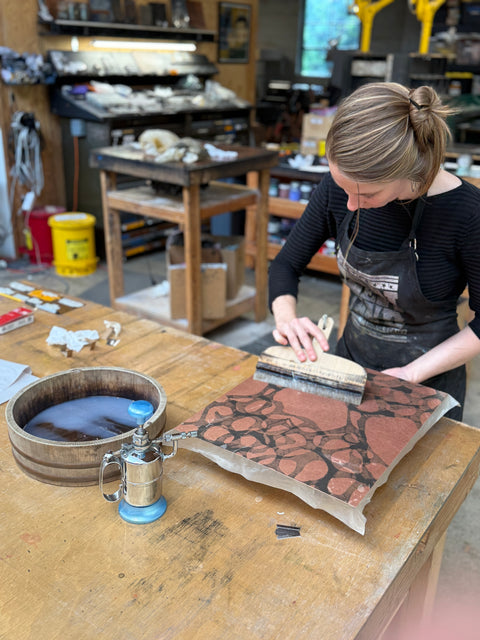 Two Day Chine Colle Workshop with Paul Mullowney explores East Asian paper techniques for printmaking. Version 1