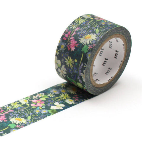 mt Washi Tapes (Single Wide) MTBLUE06Z 'Bluebellgray Woodline Walk' craft product showing detailed design texture and product finish