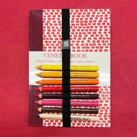 Fabriano Venezia Book & Pencil Set decorative craft paper showing detailed design texture and product finish