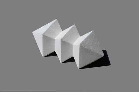 Paper Boxes Workshop teaches guests to fold geometric paper sculptures from flat patterns. Version 5