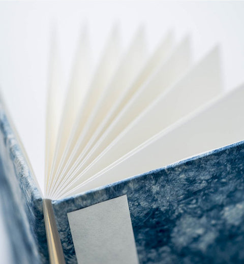 Orihon- Japanese Accordion Notebooks: Large Indigo Shibori